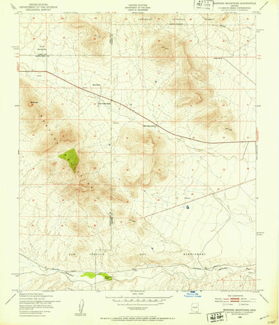 United States Geological Survey Mustang Mountains, AZ (1948, 24000-Scale) digital map