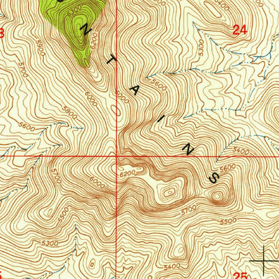 United States Geological Survey Mustang Mountains, AZ (1948, 24000-Scale) digital map