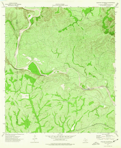 United States Geological Survey Mustang Waterhole, TX (1974, 24000-Scale) digital map