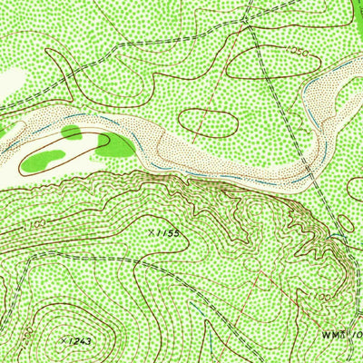 United States Geological Survey Mustang Waterhole, TX (1974, 24000-Scale) digital map