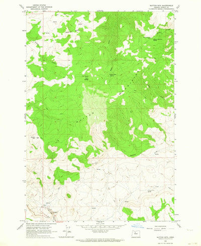United States Geological Survey Mutton Mountain, OR (1962, 24000-Scale) digital map