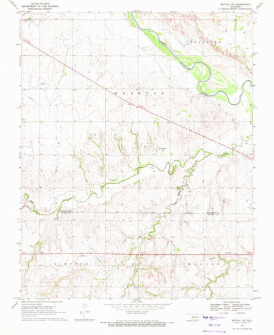 United States Geological Survey Mutual NE, OK (1969, 24000-Scale) digital map
