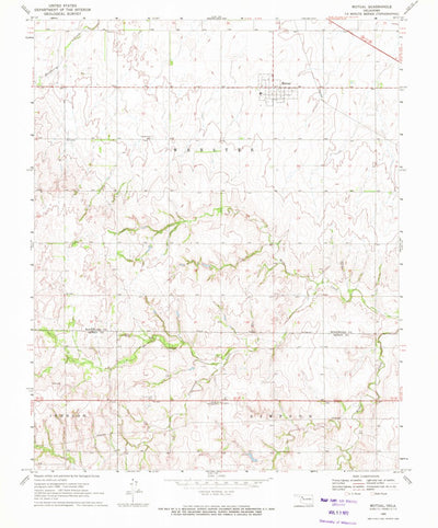 United States Geological Survey Mutual, OK (1969, 24000-Scale) digital map