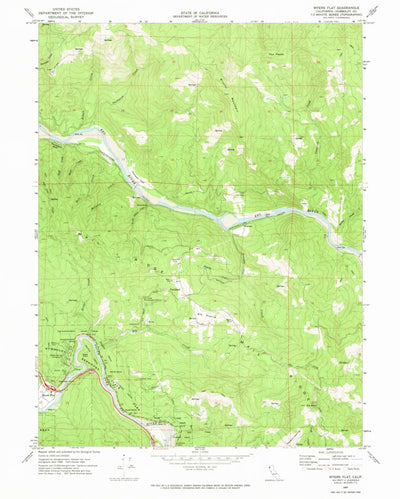 United States Geological Survey Myers Flat, CA (1969, 24000-Scale) digital map