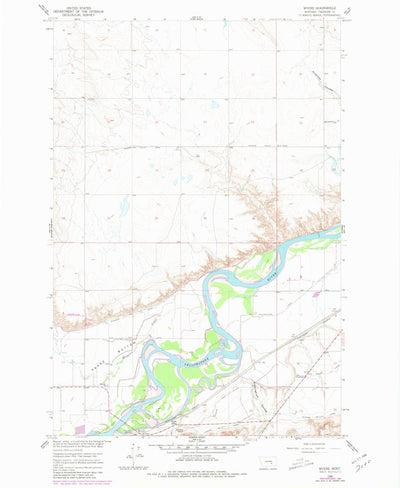 United States Geological Survey Myers, MT (1960, 24000-Scale) digital map