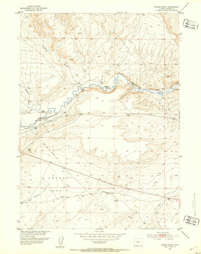United States Geological Survey Myers Ranch, WY (1951, 24000-Scale) digital map