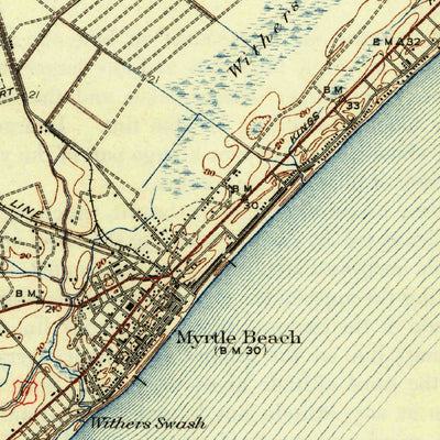 United States Geological Survey Myrtle Beach, SC (1940, 62500-Scale) digital map