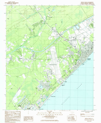 United States Geological Survey Myrtle Beach, SC (1984, 24000-Scale) digital map