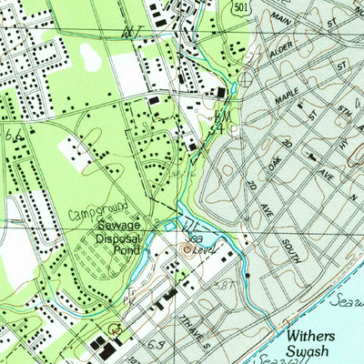 United States Geological Survey Myrtle Beach, SC (1984, 24000-Scale) digital map