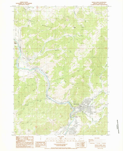 United States Geological Survey Myrtle Creek, OR (1987, 24000-Scale) digital map