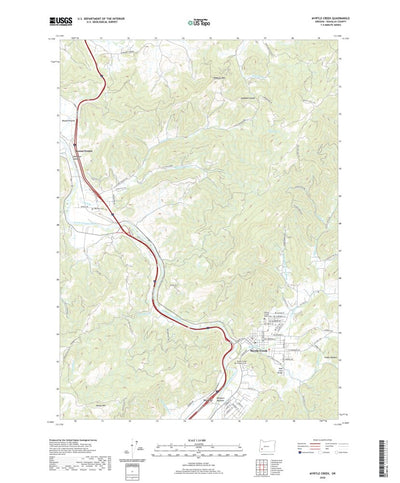 United States Geological Survey Myrtle Creek, OR (2020, 24000-Scale) digital map