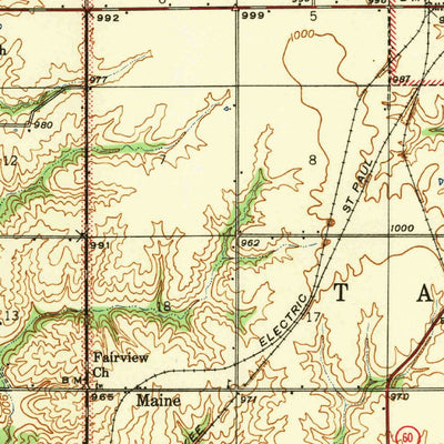United States Geological Survey Mystic, IA (1942, 62500-Scale) digital map