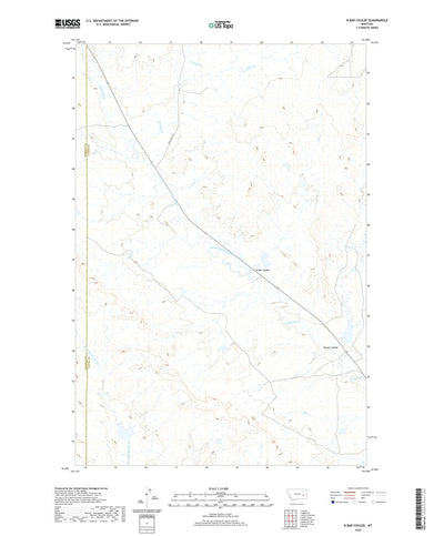 United States Geological Survey N Bar Coulee, MT (2020, 24000-Scale) digital map