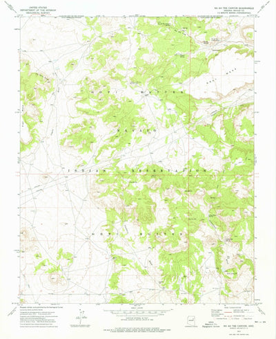 United States Geological Survey Na Ah Tee Canyon, AZ (1973, 24000-Scale) digital map