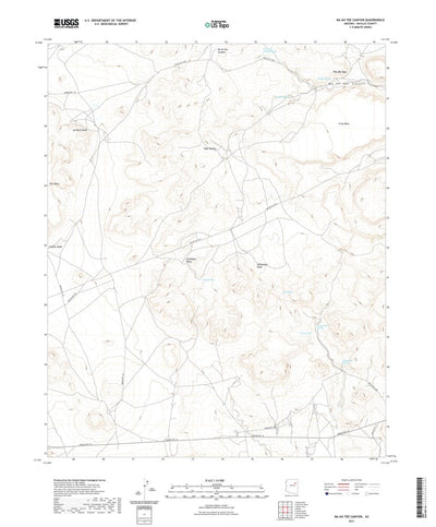 United States Geological Survey Na Ah Tee Canyon, AZ (2021, 24000-Scale) digital map