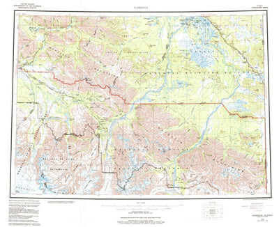 United States Geological Survey Nabesna, AK (1960, 250000-Scale) digital map