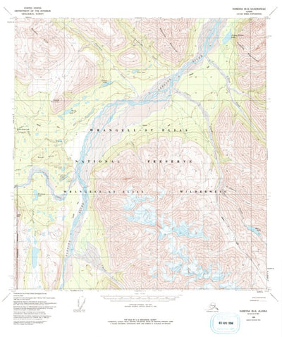 United States Geological Survey Nabesna B-4, AK (1960, 63360-Scale) digital map
