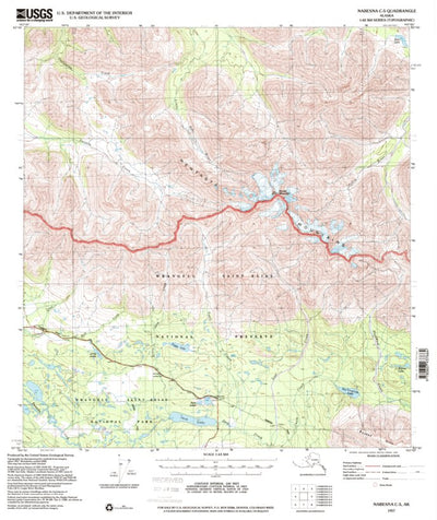 United States Geological Survey Nabesna C-5, AK (1957, 63360-Scale) digital map