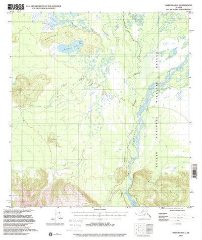United States Geological Survey Nabesna D-3, AK (1954, 63360-Scale) digital map