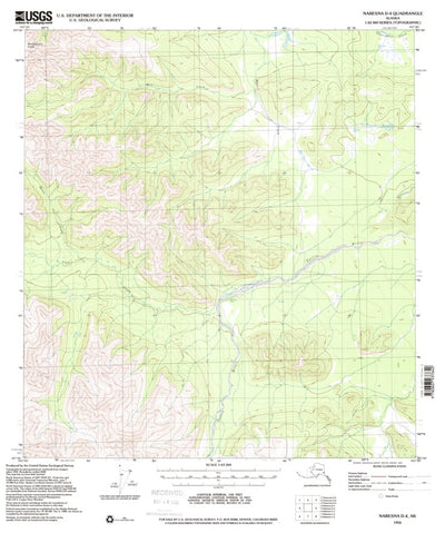 United States Geological Survey Nabesna D-4, AK (1954, 63360-Scale) digital map