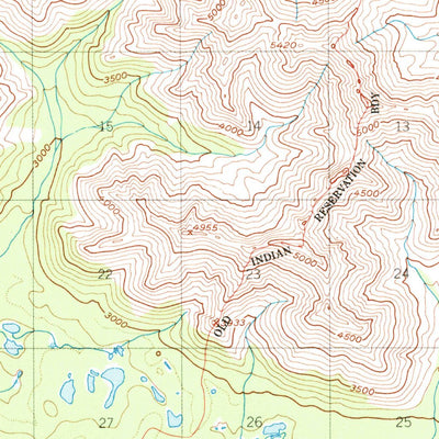 United States Geological Survey Nabesna D-5, AK (1950, 63360-Scale) digital map