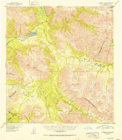 United States Geological Survey Nabesna D-5, AK (1952, 63360-Scale) digital map