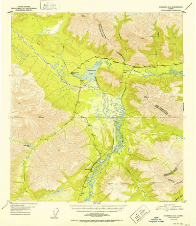 United States Geological Survey Nabesna D-6, AK (1952, 63360-Scale) digital map