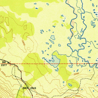 United States Geological Survey Nabesna D-6, AK (1952, 63360-Scale) digital map