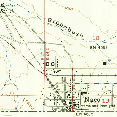 United States Geological Survey Naco, AZ (1958, 24000-Scale) digital map