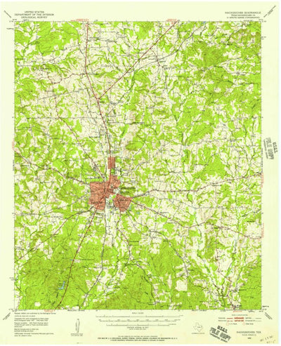 United States Geological Survey Nacogdoches, TX (1952, 62500-Scale) digital map