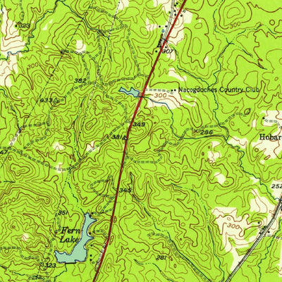 United States Geological Survey Nacogdoches, TX (1952, 62500-Scale) digital map