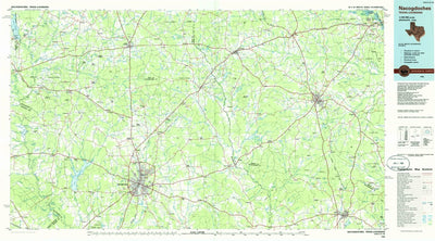 United States Geological Survey Nacogdoches, TX-LA (1986, 100000-Scale) digital map
