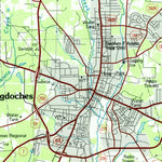 United States Geological Survey Nacogdoches, TX-LA (1986, 100000-Scale) digital map