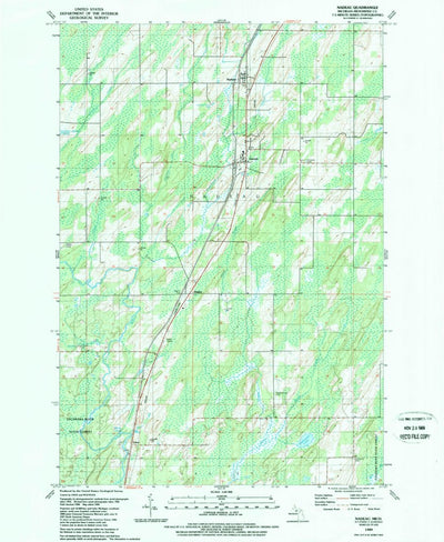 United States Geological Survey Nadeau, MI (1989, 24000-Scale) digital map