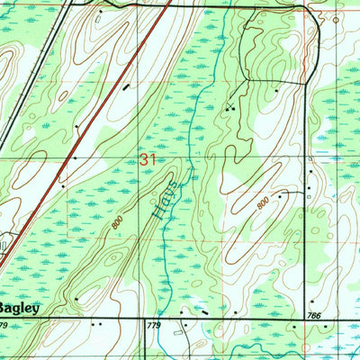 United States Geological Survey Nadeau, MI (1989, 24000-Scale) digital map