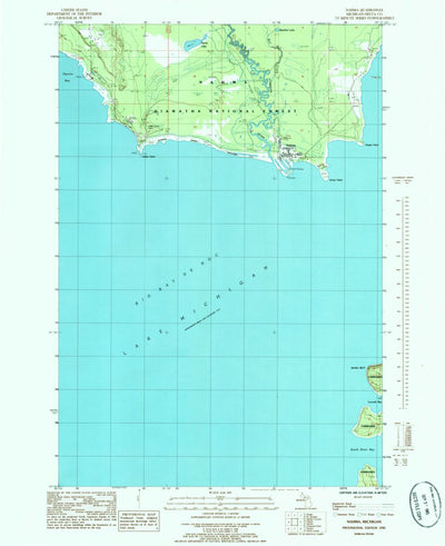 United States Geological Survey Nahma, MI (1985, 24000-Scale) digital map
