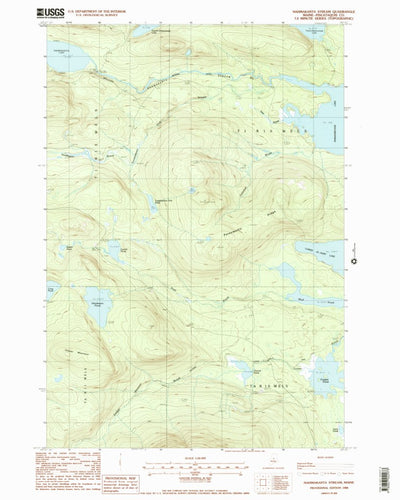 United States Geological Survey Nahmakanta Stream, ME (1988, 24000-Scale) digital map