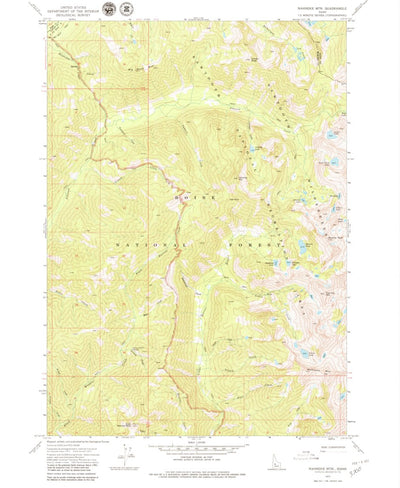 United States Geological Survey Nahneke Mountain, ID (1972, 24000-Scale) digital map