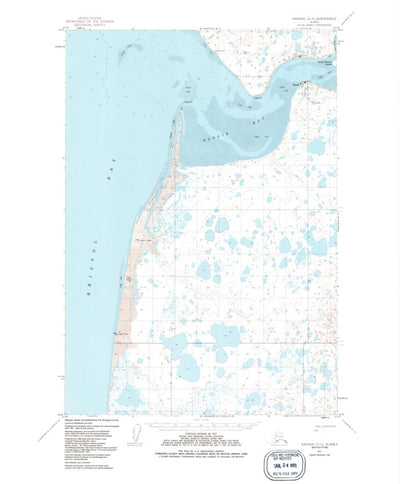 United States Geological Survey Naknek A-5, AK (1951, 63360-Scale) digital map