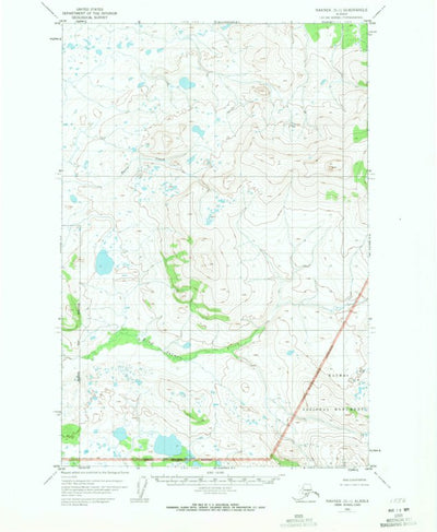 United States Geological Survey Naknek D-1, AK (1951, 63360-Scale) digital map