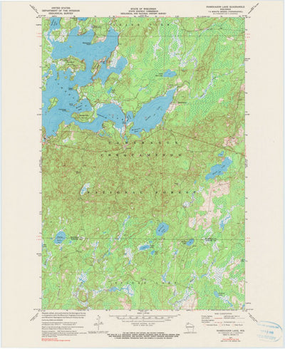 United States Geological Survey Namekagon Lake, WI (1971, 24000-Scale) digital map