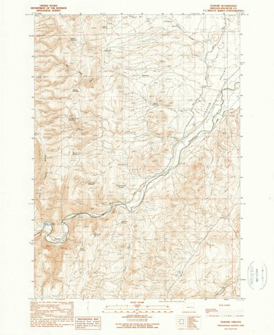 United States Geological Survey Namorf, OR (1990, 24000-Scale) digital map