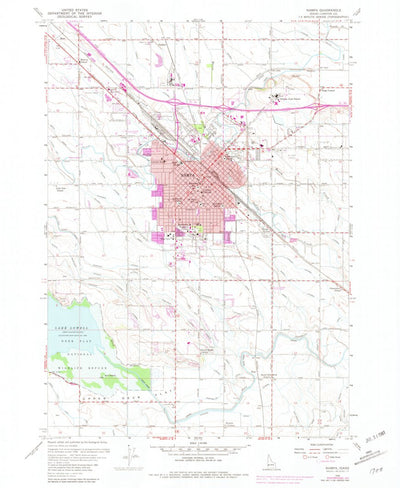 United States Geological Survey Nampa, ID (1958, 24000-Scale) digital map