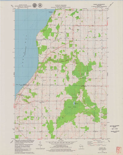United States Geological Survey Namur, WI (1978, 24000-Scale) digital map