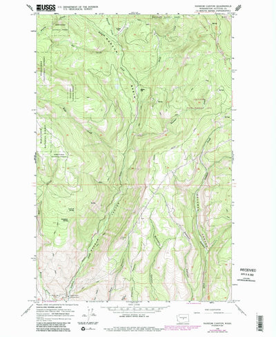 United States Geological Survey Naneum Canyon, WA (1966, 24000-Scale) digital map