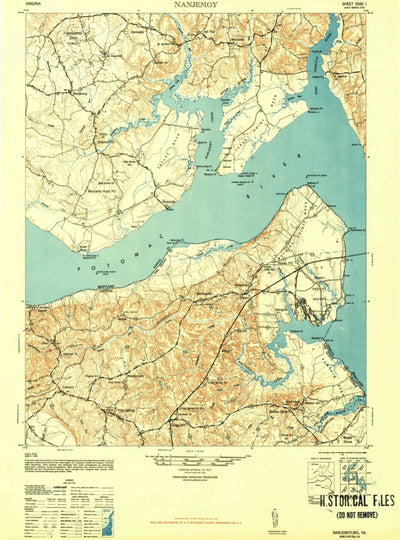United States Geological Survey Nanjemoy, MD-VA (1948, 62500-Scale) digital map