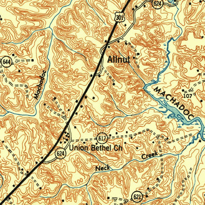 United States Geological Survey Nanjemoy, MD-VA (1948, 62500-Scale) digital map