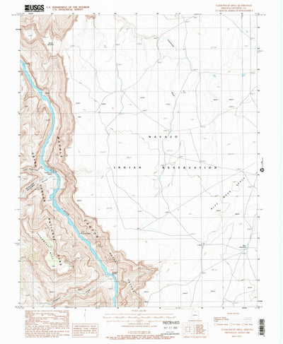 United States Geological Survey Nankoweap Mesa, AZ (1988, 24000-Scale) digital map