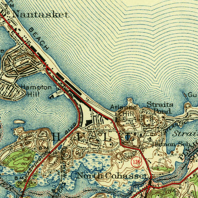 United States Geological Survey Nantasket Beach, MA (1941, 31680-Scale) digital map