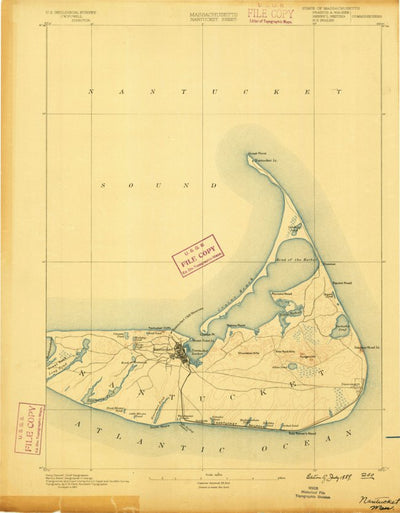 United States Geological Survey Nantucket, MA (1889, 62500-Scale) digital map